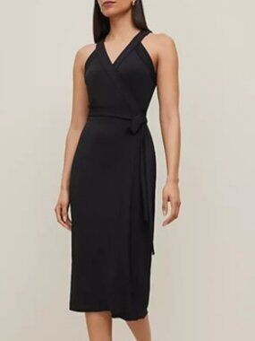 NWT - Ann Taylor Little Black [Wrap} Dress - Petite Large